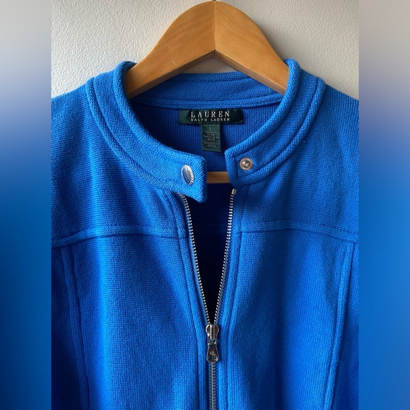 Ralph Lauren moto style zip up sweater - Picture 4 of 5